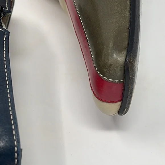 Moschino Red White Blue Stars & Stripes Ankle Boots - Picture 14 of 15